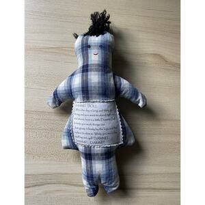 Dammit Doll Stress Relief Gag Gift Blue w/Black Hair White Elephant Gift 13"